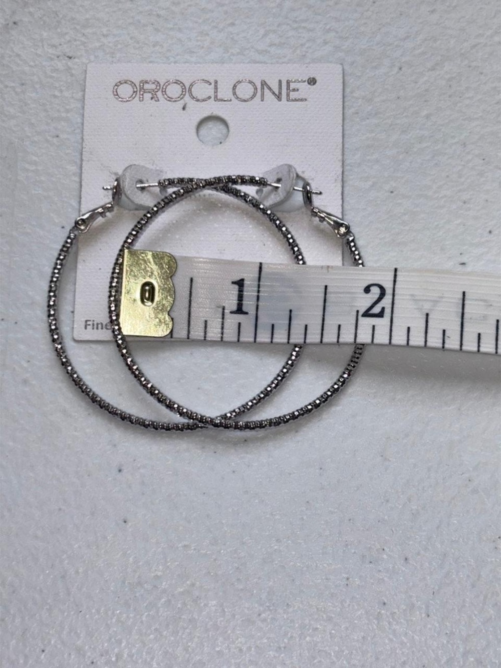 Silver Beaded Hoop Earrings - Sparkling Silver Hoop